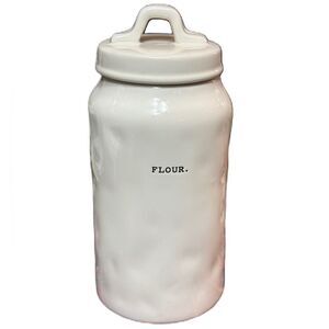 Rae Dunn Typewriter Font Flour Canister